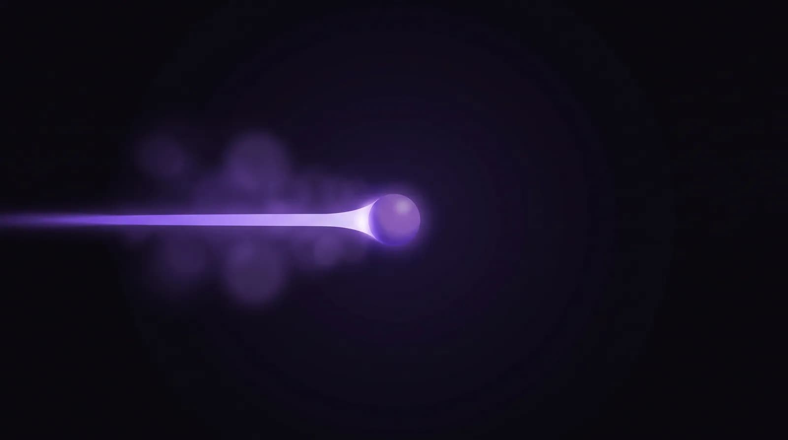 A luminous form on the point of dimming, held open by a single steady pulse arriving from the side at a calm interval.